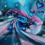 Tissu french terry panneau Stenzo Touch of Love, 150x75cm