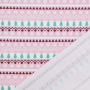 French Terry panel Christmas elves 150 x 60 cm, pink