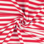 French terry stripes Leonie, red