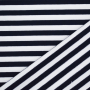 French Terry Stripes, marineblauw
