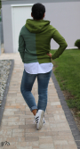 Tissu french terry uni, vert tilleul