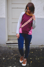 Tissu french terry uni, rouge de vin