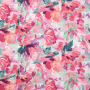 French Terry Watercolor Flowers, roze