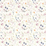 Tissu french terry Fleurs Wild Flowers, blanc cassé