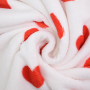 Tissu éponge cœurs, blanc