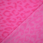 Tissu éponge jersey jacquard Léopard Leo, rose fuchsia