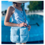 Frottee-Jersey, hellblau