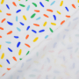 Tissu éponge jersey coton Confetti, blanc