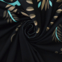 Tissu jersey technique sport Albstoffe Hamburger Liebe Active Wear Leaf Circles, schwarz