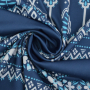 Tissu jersey technique sport Albstoffe Hamburger Liebe Folklore, bleu foncé