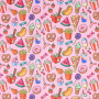 Functionele jersey Albstoffe Hamburger Liebe Junk Food, roze