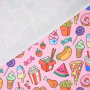 Functionele jersey Albstoffe Hamburger Liebe Junk Food, roze