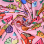 Functionele jersey Albstoffe Hamburger Liebe Junk Food, roze