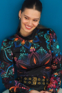 Functionele jersey Albstoffe Hamburger  Liebe Active Wear Rainbow Circles, zwart