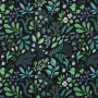 Tissu jersey technique sport Albstoffe Hamburger Liebe Botanical herbs, noir