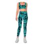 Tissu jersey technique sport Abstrait Lights, vert