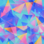 Functionele jersey Pastel Triangles, veelkleurig