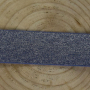 Bande élastique brillante 5 cm, bleu denim