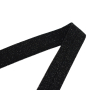 Glitter biaisband 20 mm, zwart