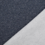 Tissu sweat molleton chaud brillant, bleu marine chiné
