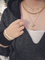 Glitter sweatstof zwart gemêleerd