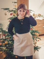 Glitter sweatstof zwart gemêleerd