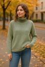 Knitted fabric Kelly, green