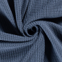 Tissu jersey maille tricot style marin, bleu denim