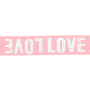 Ruban élastique Love, rose