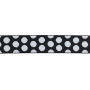 Tassenband Dots 36 mm, zwart