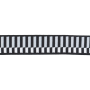 Tassenband Offset Stripes 40mm, zwart