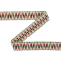 Sangle anse de sac bandoulière 3,8cm, coton & polyester, zigzag, beige