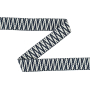 Sangle anse de sac bandoulière 3,8cm, coton & polyester, zigzag, bleu marine