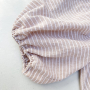 Tissu lin coton à rayures Burda, beige chiné