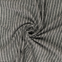 Tissu lin coton à rayures Burda, noir chiné