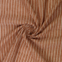 Tissu lin coton à rayures Burda, terracotta chiné