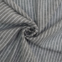 Halflinnen Stripes, zwart