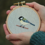 Modèle broderie à la main pdf Mésange bleue & mésange charbonnière Fabelwald