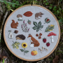 Handstickvorlage Fabelwald Herbst, german