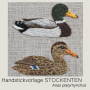 Handstickvorlage Fabelwald Stockenten, german