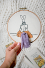 Modèle broderie à la main pdf Filles discutant GetStichDone + tuto vidéo