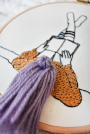 Modèle broderie à la main pdf Filles discutant GetStichDone + tuto vidéo