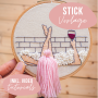Modèle broderie à la main pdf Vin & bain GetStichDone + tuto vidéo