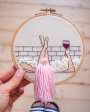 Modèle broderie à la main pdf Vin & bain GetStichDone + tuto vidéo