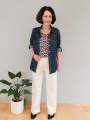 Shirt Jeans stof blauw