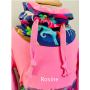 Cordon tressé plat coton 1,7 cm/ lacet sweat capuche, rose
