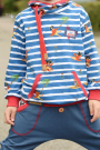Cordon tressé plat coton 1,7 cm/ lacet sweat capuche, rouge