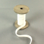 Cordon tressé plat coton 1,7 cm/ lacet sweat capuche, blanc