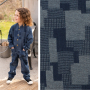 Jacquard Jeans, blau