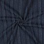 Tissu jacquard look jean denim Frayed Stripes,bleu foncé